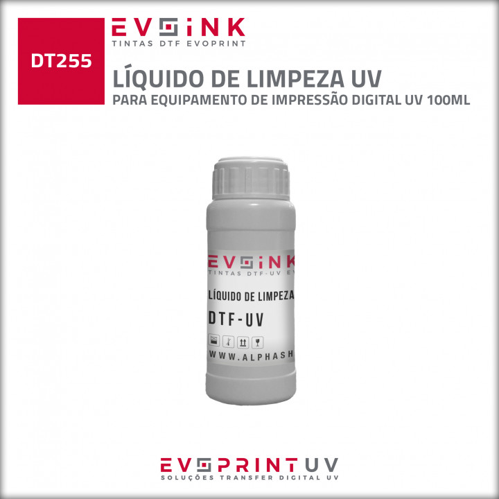 LIQUIDO DE LIMPEZA UV PARA EQUIP. DE IMPRESSÃO DIGITAL UV 100ML