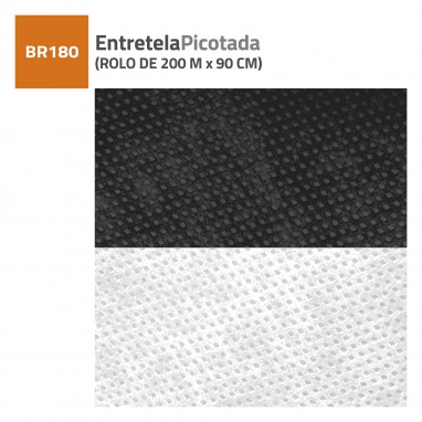 ENTRETELA PICOTADA 35G ROLO DE 200 M X 90CM BRANCA