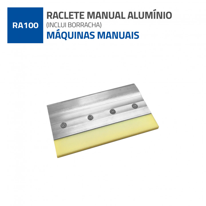 RACLETE  ALUMINIO 17cm COM BORRACHA  (MÁQ. MANUAL)