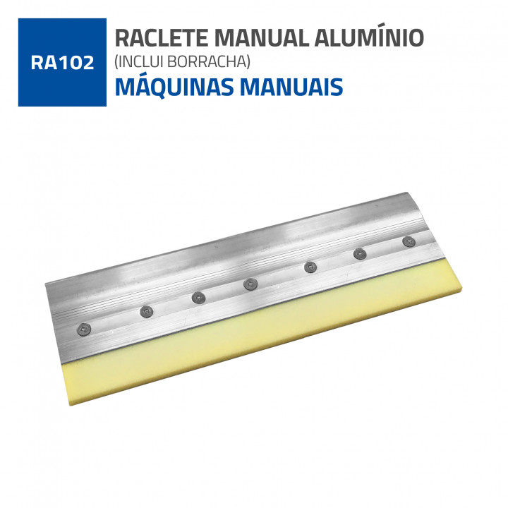 RACLETE  ALUMINIO 40cm COM BORRACHA  (MÁQ. MANUAL)