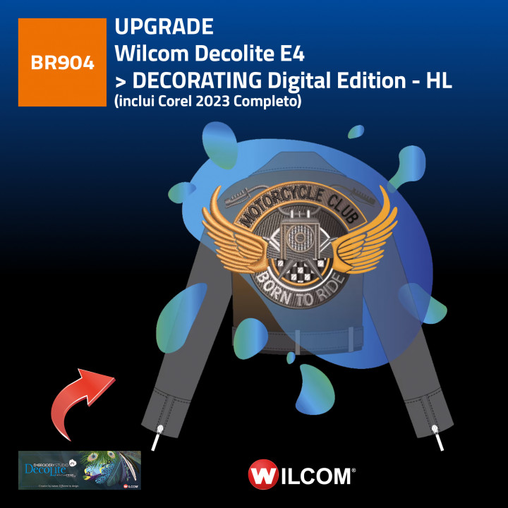 UPGRADE WILCOM DECOLITE E4 TO DECORATING DIGITAL EDITION - HL (inclui Corel 2023 completo)
