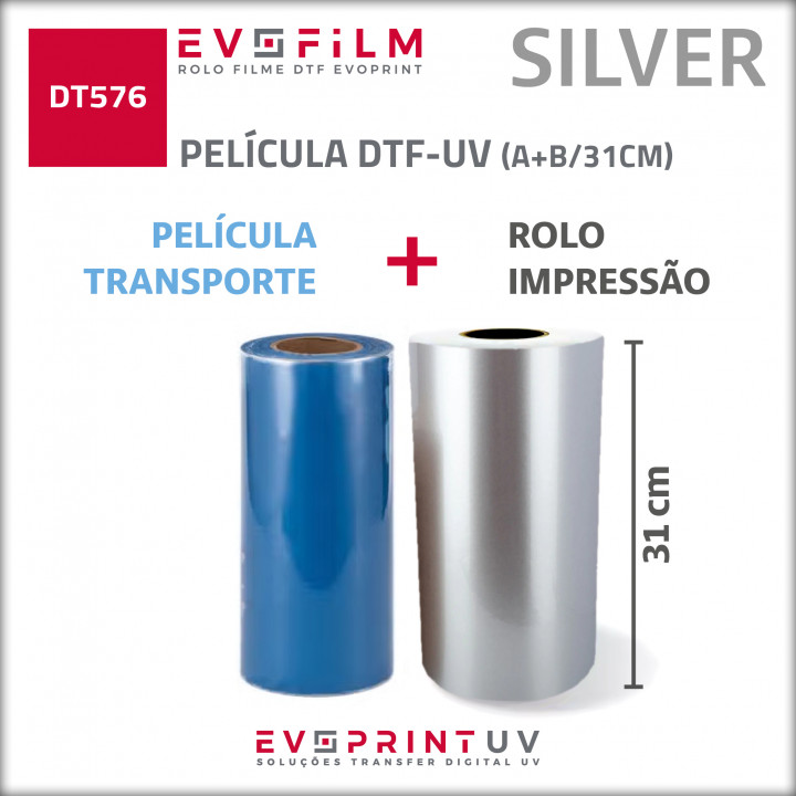 PELÍCULA DTF UV SILVER A&B 31cm X 1mt