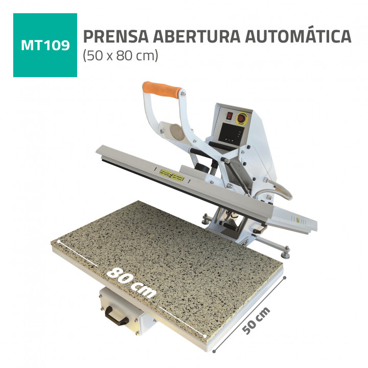 PRENSA DE ABERTURA AUTOMATICA DE T-SHIRTS 50X80CM