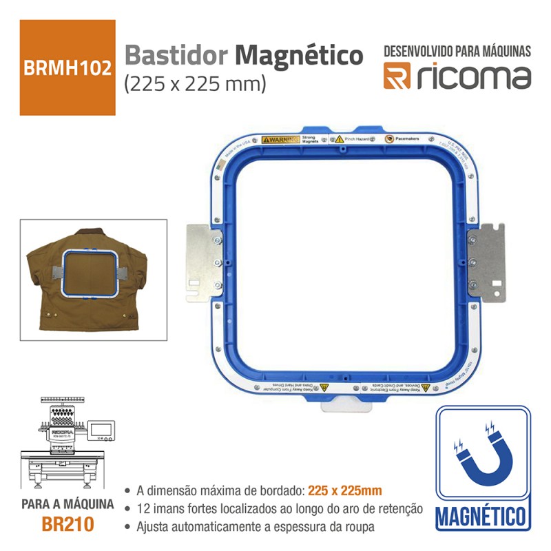 BASTIDOR MAGNETICO 225MMX225MM PARA MAQUINA DE BORDAR BR210