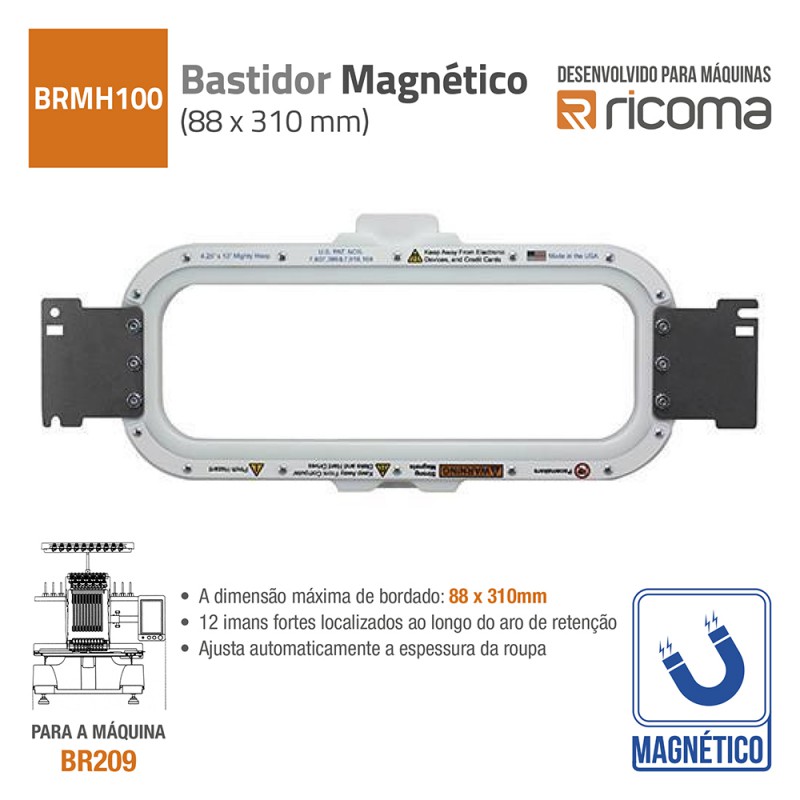 BASTIDOR MAGNETICO 88MMX310MM PARA MAQUINA DE BORDAR BR209